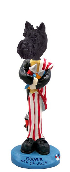 Scottish Terrier 4th of July Doogie Collectible Dog Figurine