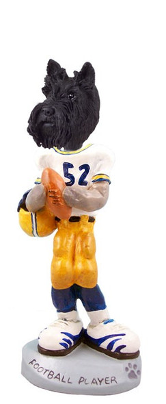 Scottish Terrier Football Player Doogie Collectible Dog Figurine