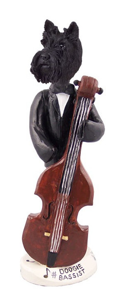 Scottish Terrier Bassist Doogie Collectible Dog Figurine