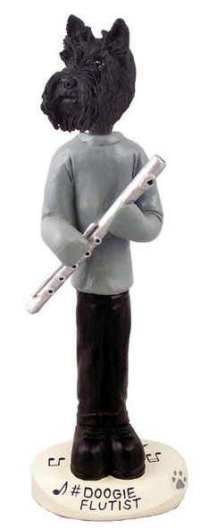 Scottish Terrier Flutist Doogie Collectible Dog Figurine