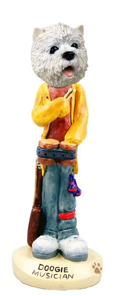 West Highland White Terrier Musician Doogie Collectible Dog Figurine
