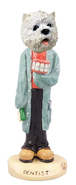 West Highland White Terrier Dentist Doogie Collectible Dog Figurine