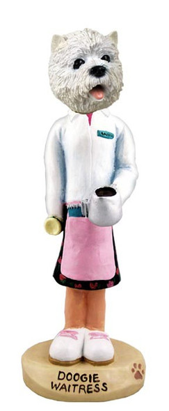 West Highland White Terrier Waitress Doogie Collectible Dog Figurine