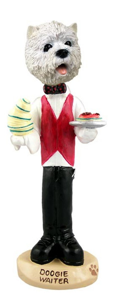 West Highland White Terrier Waiter Doogie Collectible Dog Figurine