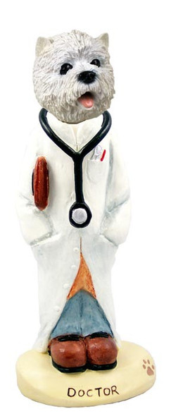 West Highland White Terrier Doctor Doogie Collectible Dog Figurine