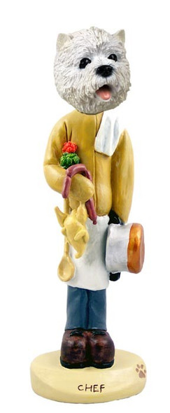 West Highland White Terrier Chef Doogie Collectible Dog Figurine