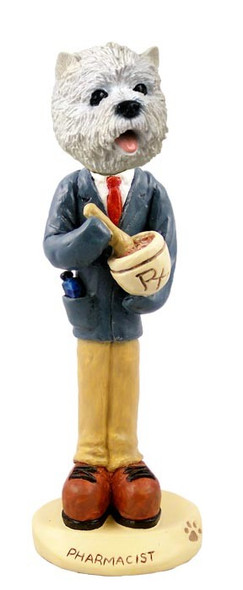 West Highland White Terrier Pharmacist Doogie Collectible Dog Figurine
