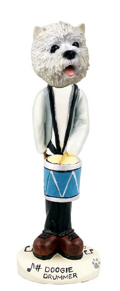 West Highland White Terrier Drummer Doogie Collectible Dog Figurine
