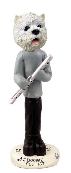 West Highland White Terrier Flutist Doogie Collectible Dog Figurine