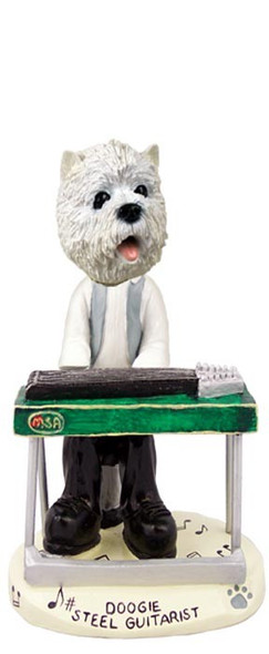 West Highland White Terrier Steel Guitarist Doogie Collectible Dog Figurine