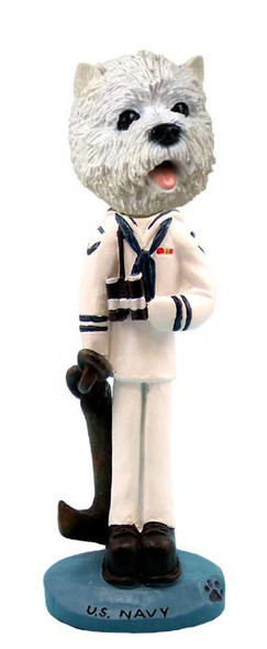 West Highland White Terrier U S Navy Doogie Collectible Dog Figurine