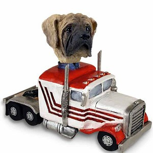 Mastiff Truck Tractor Doogie Collectible Dog Figurine