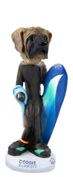 Mastiff Surfer Doogie Collectible Dog Figurine