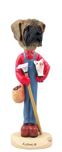 Mastiff Farmer Doogie Collectible Dog Figurine
