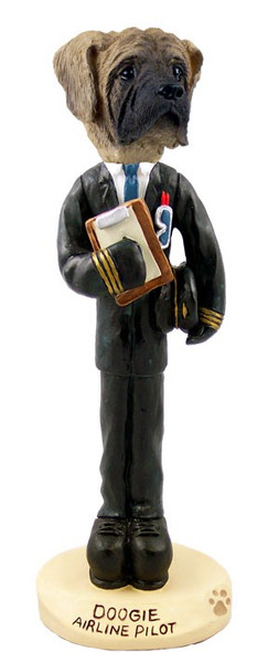 Mastiff Airline Pilot Doogie Collectible Dog Figurine