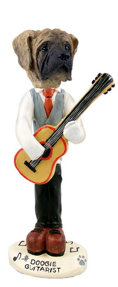 Mastiff Guitarist Doogie Collectible Dog Figurine
