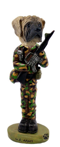 Mastiff U S Army Doogie Collectible Dog Figurine