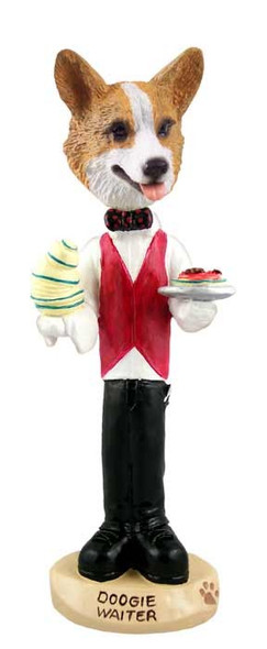 Pembroke Welsh Corgi Waiter Doogie Collectible Dog Figurine