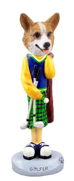 Pembroke Welsh Corgi Golf Doogie Collectible Dog Figurine