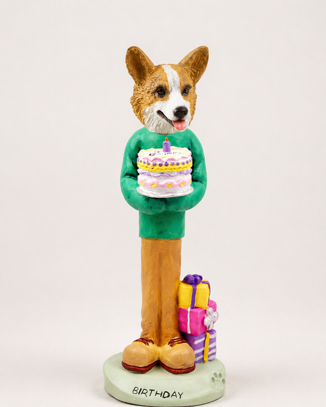 Pembroke Welsh Corgi Birthday Doogie Collectible Dog Figurine