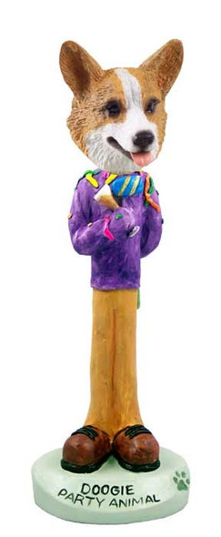Pembroke Welsh Corgi Party Animal Doogie Collectible Dog Figurine