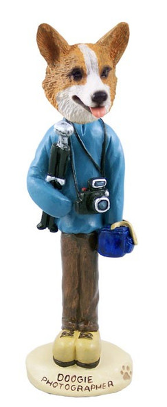Pembroke Welsh Corgi Photographer Doogie Collectible Dog Figurine