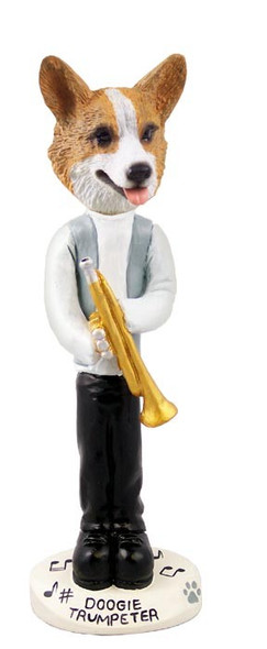 Pembroke Welsh Corgi Trumpeter Doogie Collectible Dog Figurine
