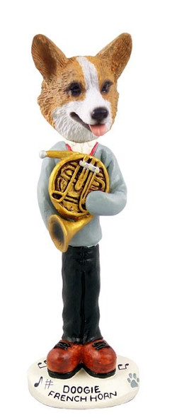 Pembroke Welsh Corgi French Horn Doogie Collectible Dog Figurine