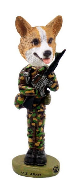 Pembroke Welsh Corgi U S Army Doogie Collectible Dog Figurine