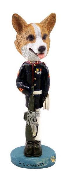 Pembroke Welsh Corgi U S Marines Doogie Collectible Dog Figurine