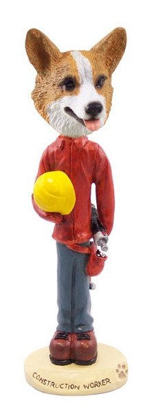 Pembroke Welsh Corgi Construction Worker Doogie Collectible Dog Figurine