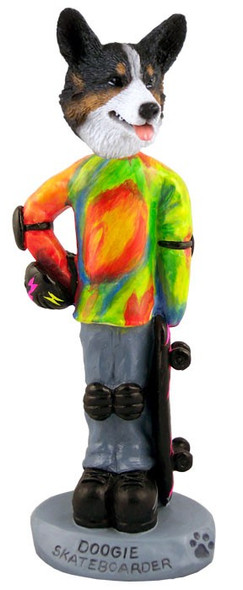 Cardigan Welsh Corgi Skateboarder Doogie Collectible Dog Figurine