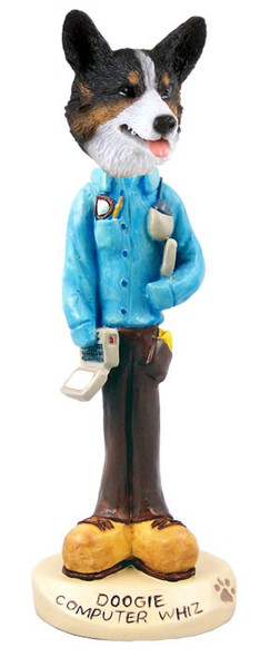 Cardigan Welsh Corgi Computer Whiz Doogie Collectible Dog Figurine