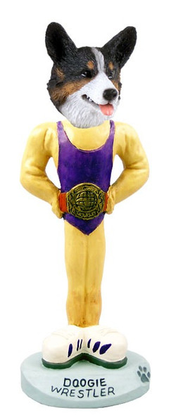 Cardigan Welsh Corgi Wrestler Doogie Collectible Dog Figurine