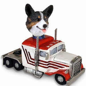 Cardigan Welsh Corgi Truck Tractor Doogie Collectible Dog Figurine