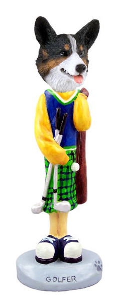 Cardigan Welsh Corgi Golf Doogie Collectible Dog Figurine