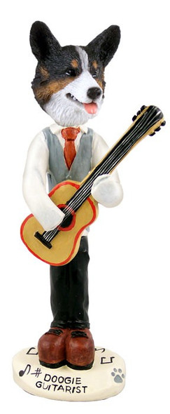 Cardigan Welsh Corgi Guitarist Doogie Collectible Dog Figurine