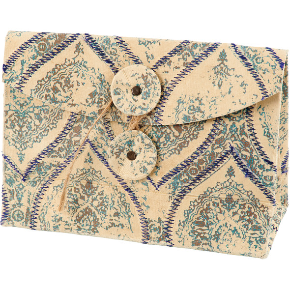 Expanding Office Storeage Folder - Small - Ornate Blue Design 6x4 from Primitives by Kathy