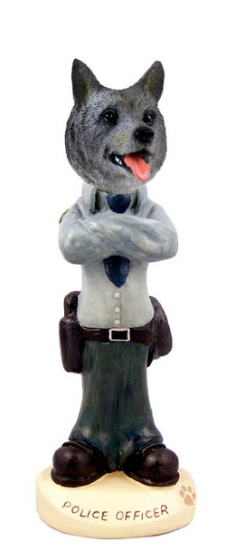 Norwegian Elkhound Police Doogie Collectible Dog Figurine
