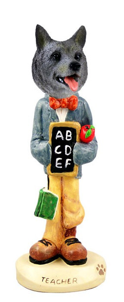 Norwegian Elkhound Teacher Doogie Collectible Dog Figurine