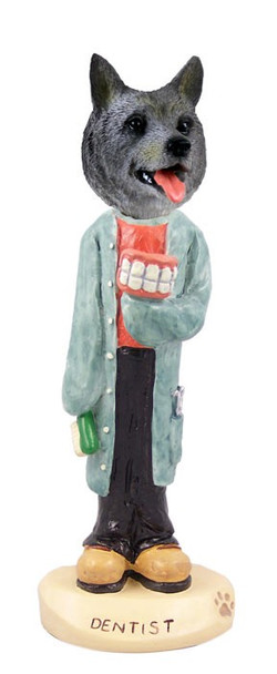 Norwegian Elkhound Dentist Doogie Collectible Dog Figurine