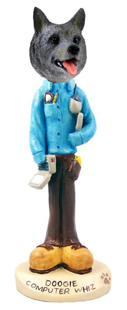 Norwegian Elkhound Computer Whiz Doogie Collectible Dog Figurine