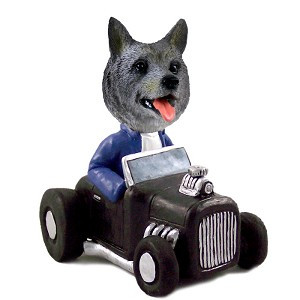 Norwegian Elkhound Hot Rod Doogie Collectible Dog Figurine