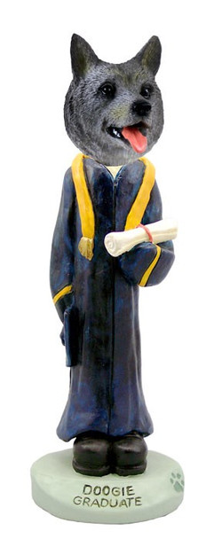 Norwegian Elkhound Graduate Doogie Collectible Dog Figurine
