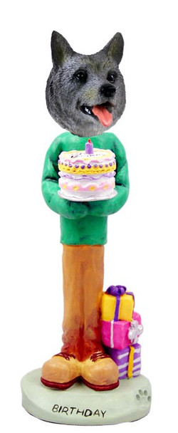 Norwegian Elkhound Birthday Doogie Collectible Dog Figurine