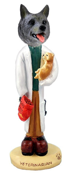 Norwegian Elkhound Veterinarian Doogie Collectible Dog Figurine
