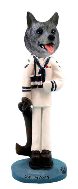 Norwegian Elkhound U S Navy Doogie Collectible Dog Figurine