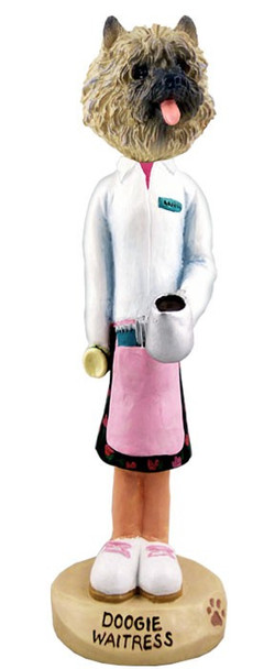 Red Cairn Terrier Waitress Doogie Collectible Dog Figurine