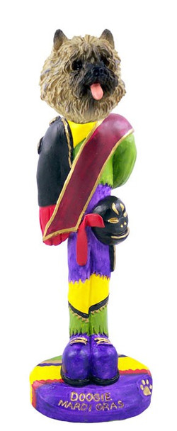 Red Cairn Terrier Mardi Gras Doogie Collectible Dog Figurine