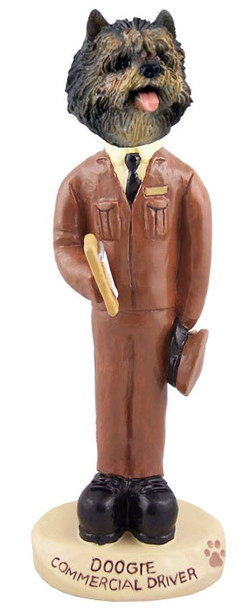 Brindle Cairn Terrier Commercial Driver Doogie Collectible Dog Figurine